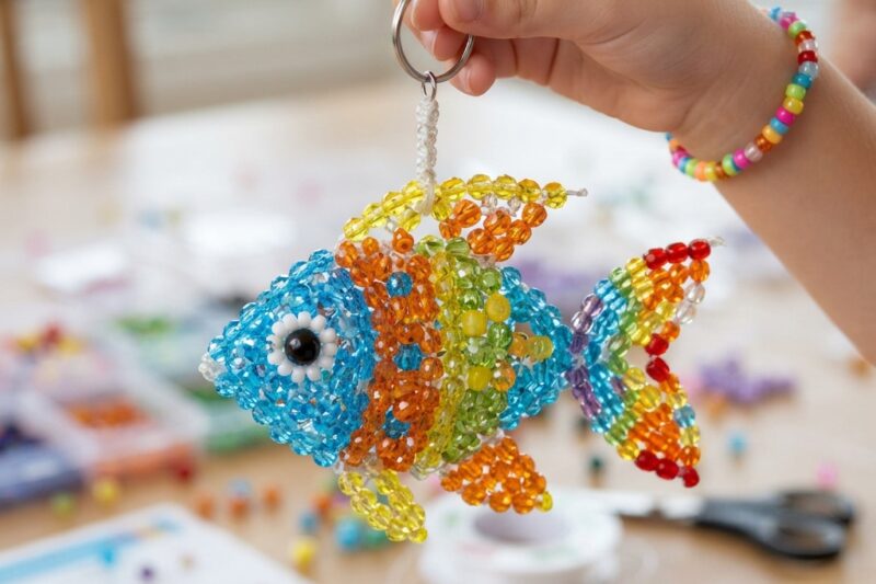 A Tropical Fish Made of Beads for Children