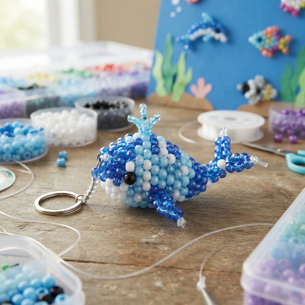 A Whale Made with Beads for Children