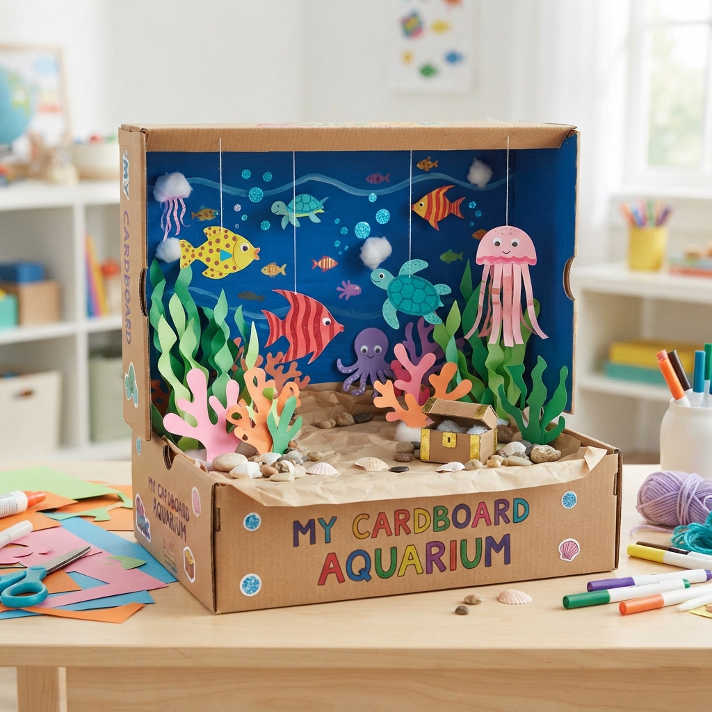 How to Make a 3D Fish Tank Out of Cardboard