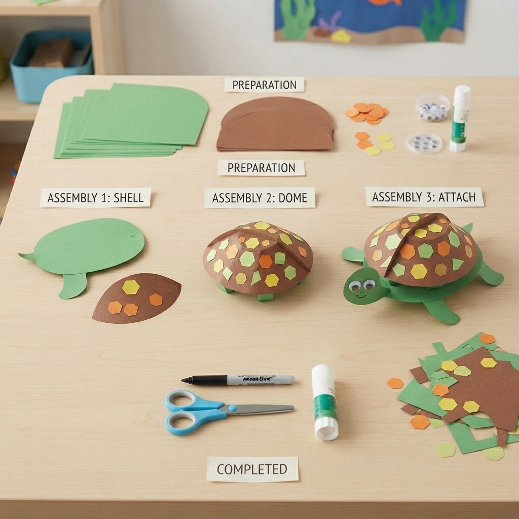 How to Make a 3D Paper Turtle