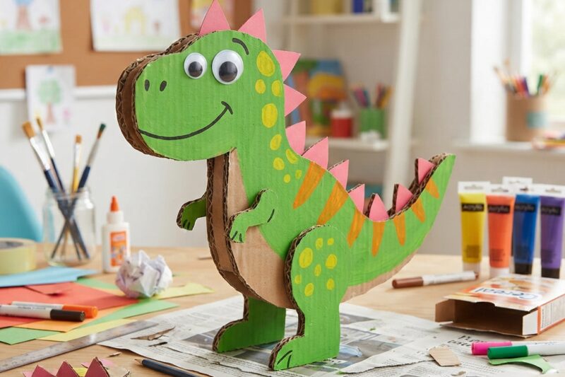 How to Make a Cardboard Cartoon Dinosaur