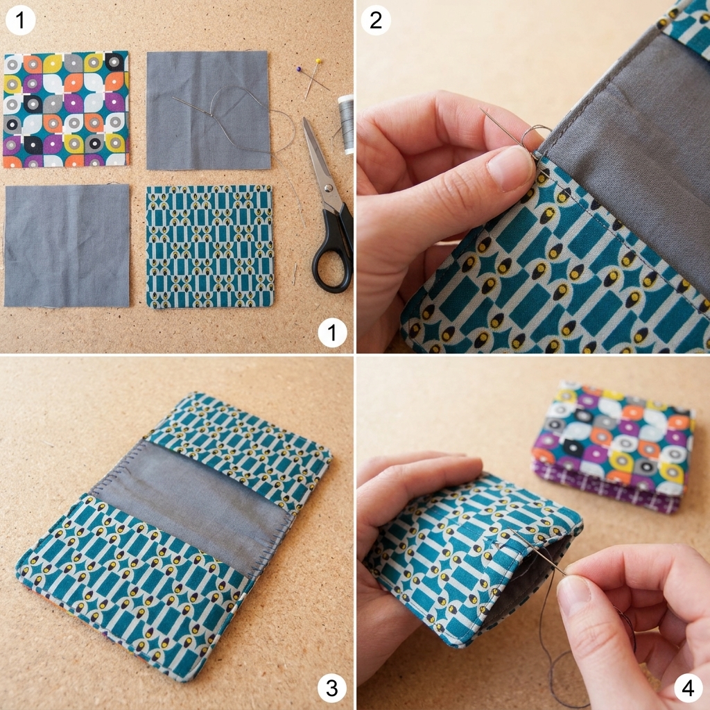 How to Make a Fabric Wallet by Hand Sewing