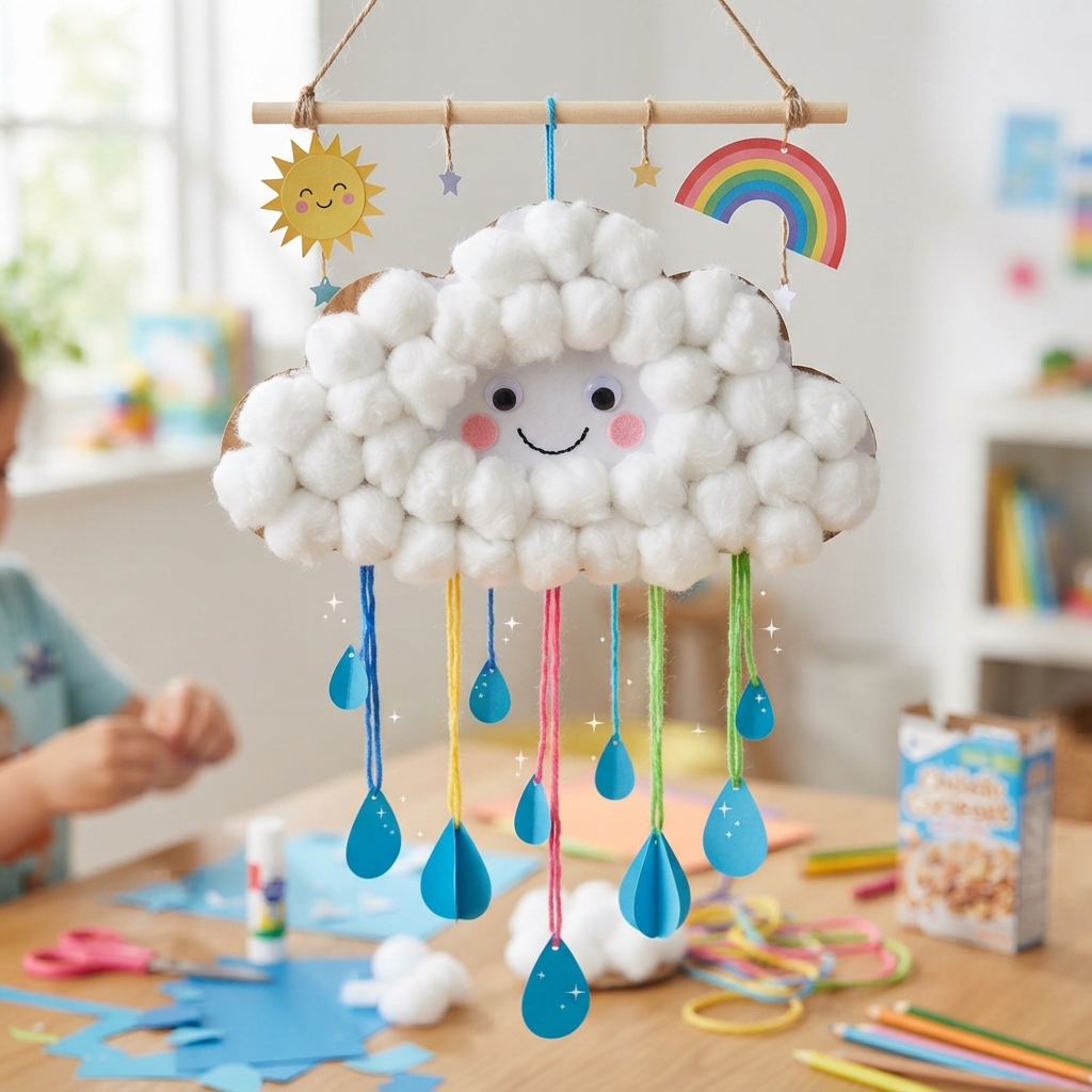 How to Make a Rain Cloud Out of Paper