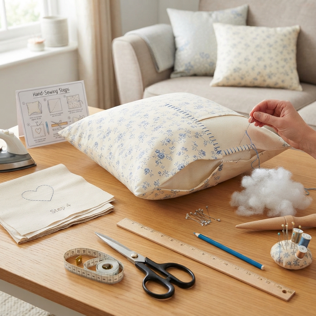 How to Sew a Decorative Pillow by Hand
