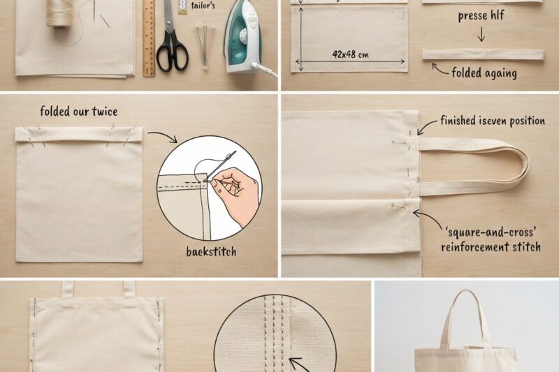 How to Sew a Simple Canvas Bag for Beginners