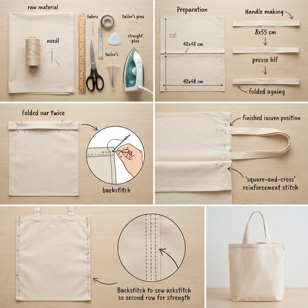 How to Sew a Simple Canvas Bag for Beginners