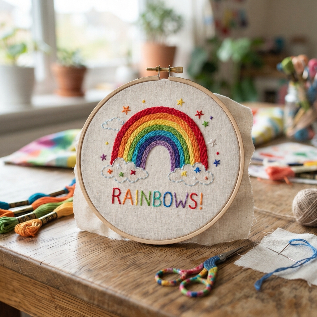 Rainbow Embroidery for Children
