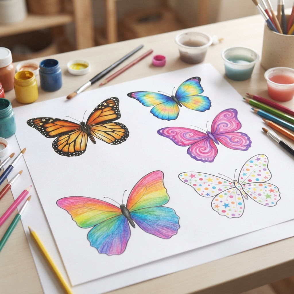 Step 1 Choose Your Butterfly Colors