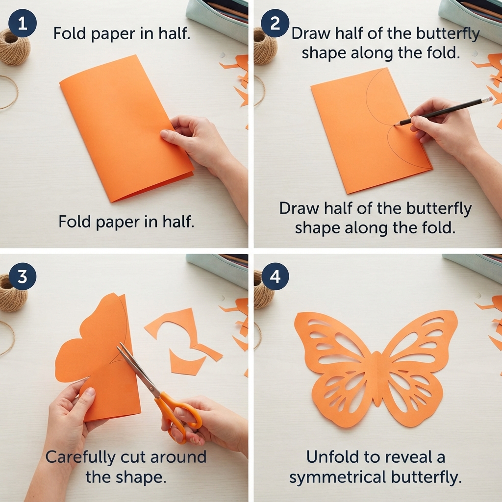 Step 2 Draw the Butterfly Wings