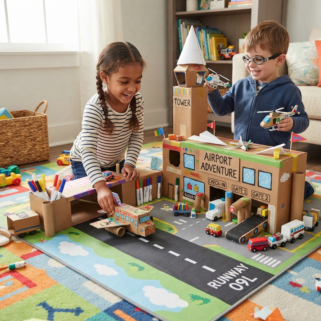 cardboard airport