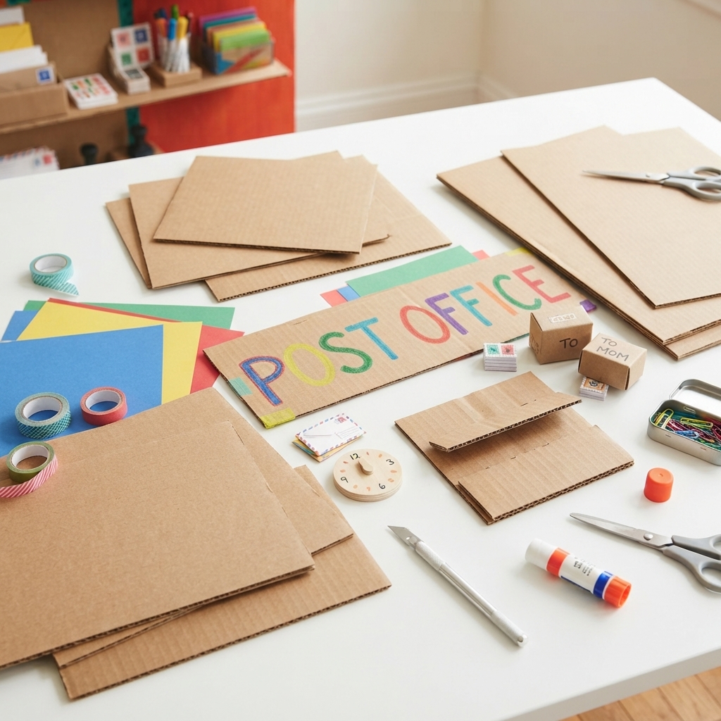 cardboard post office project