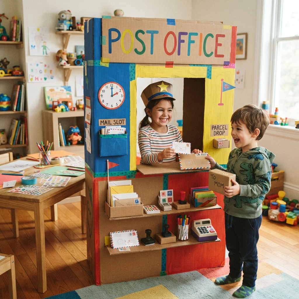 cardboard post office project