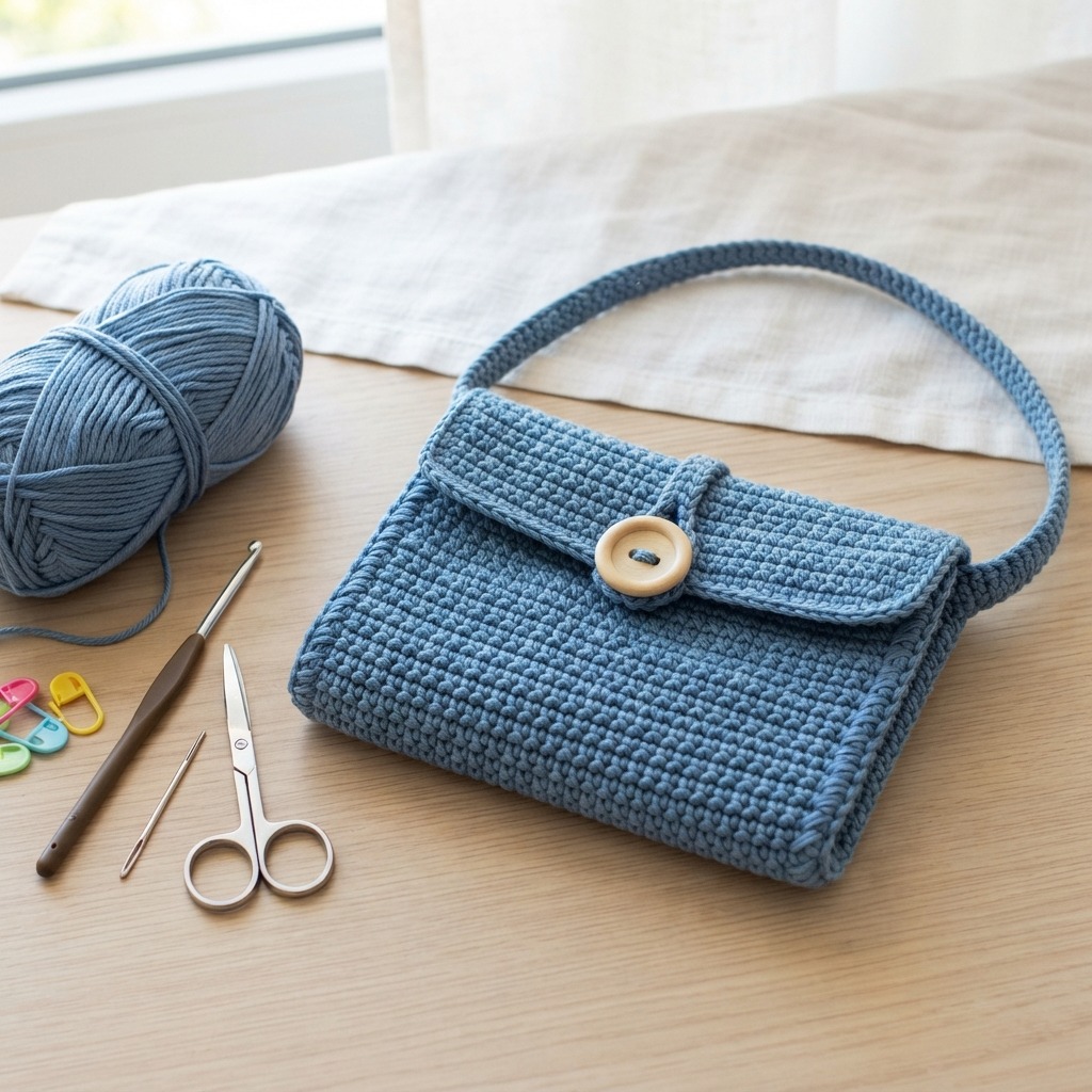 making a small crochet bag