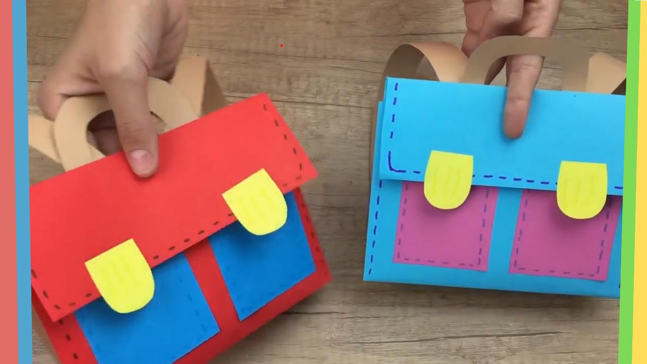 school bag out of paper