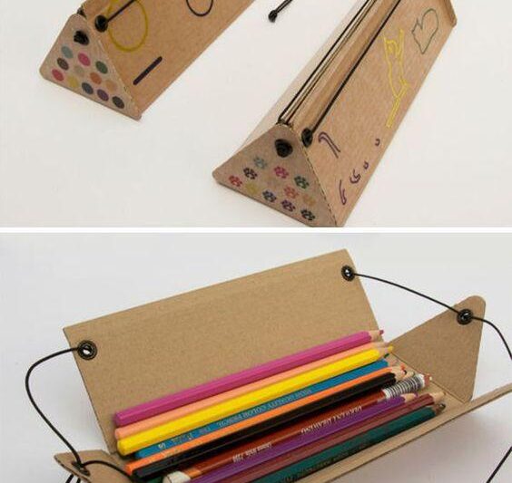 How to Make a School Pencil Case Out of Cardboard