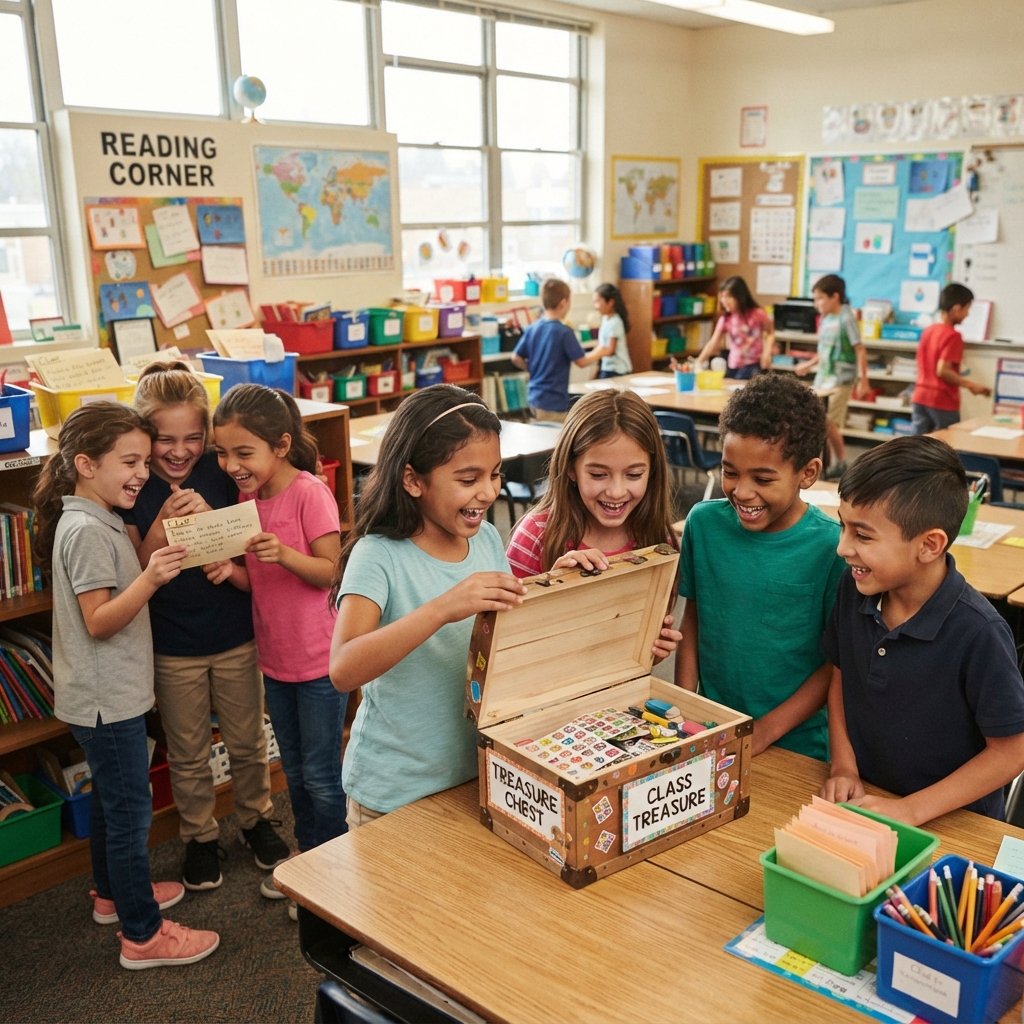 treasure hunt game in the classroom